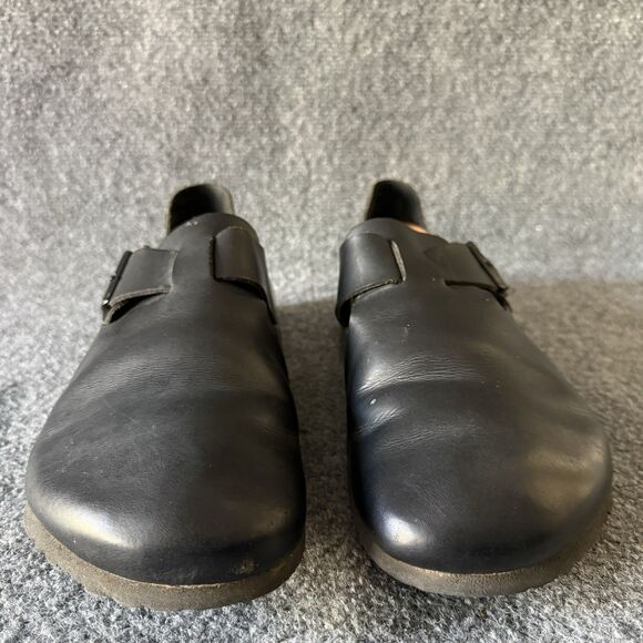 Birkenstock London Oiled Black Clog Buckle Shoes Mens Size EU 43 US 10 Leather main image 7